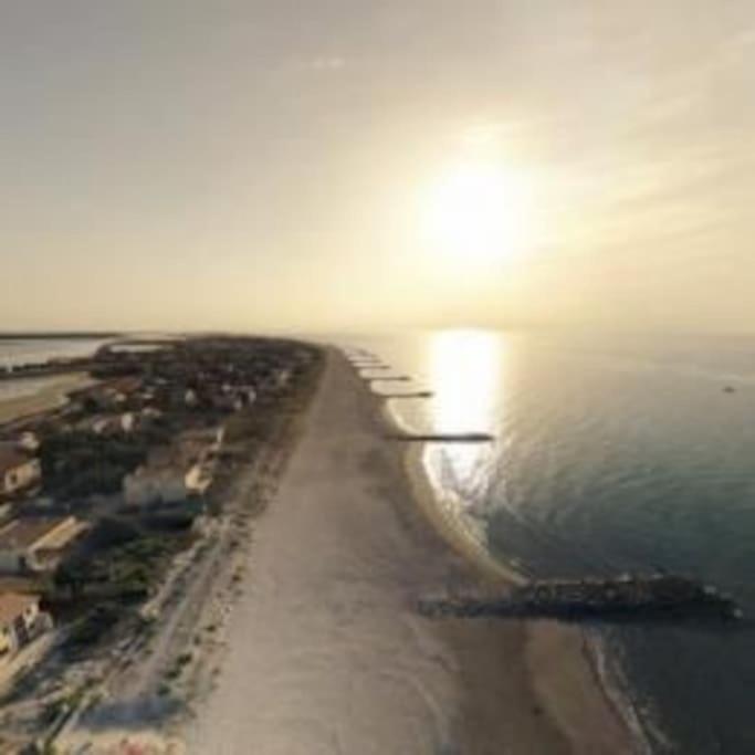Appart 5P Terrasse Sud Vue Mer, Acces Direct Plage Frontignan Extérieur photo